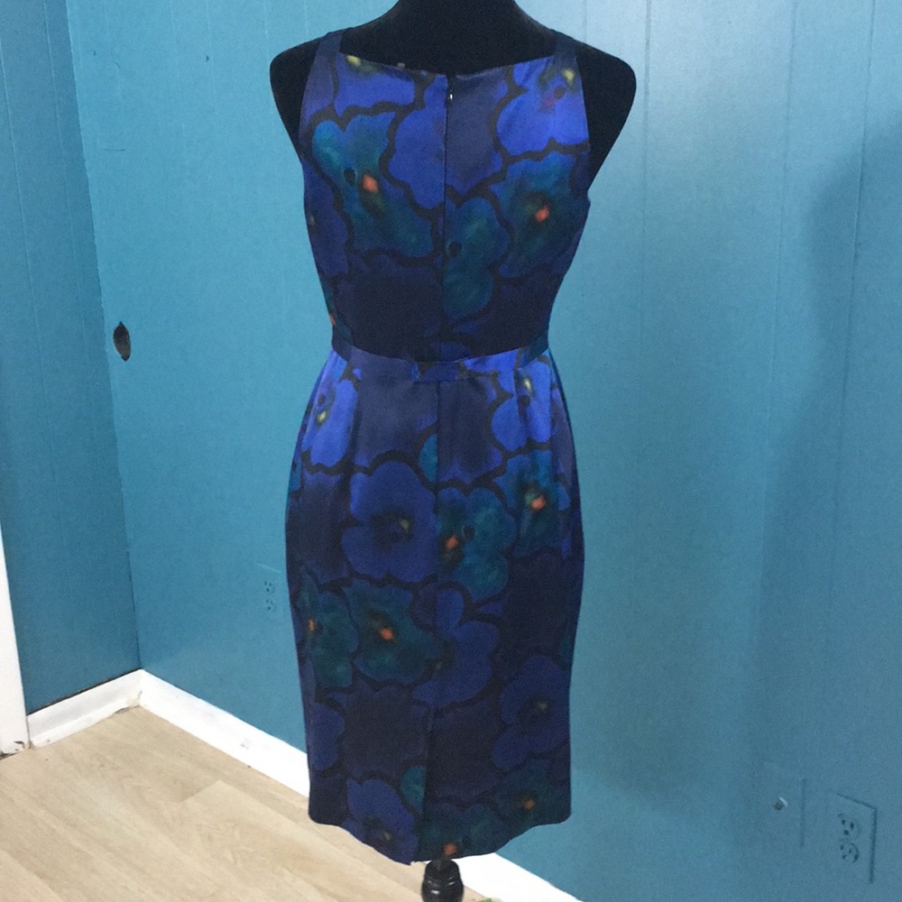 Elie Tahari beautiful blue-green silk dress - Picture 2 of 4